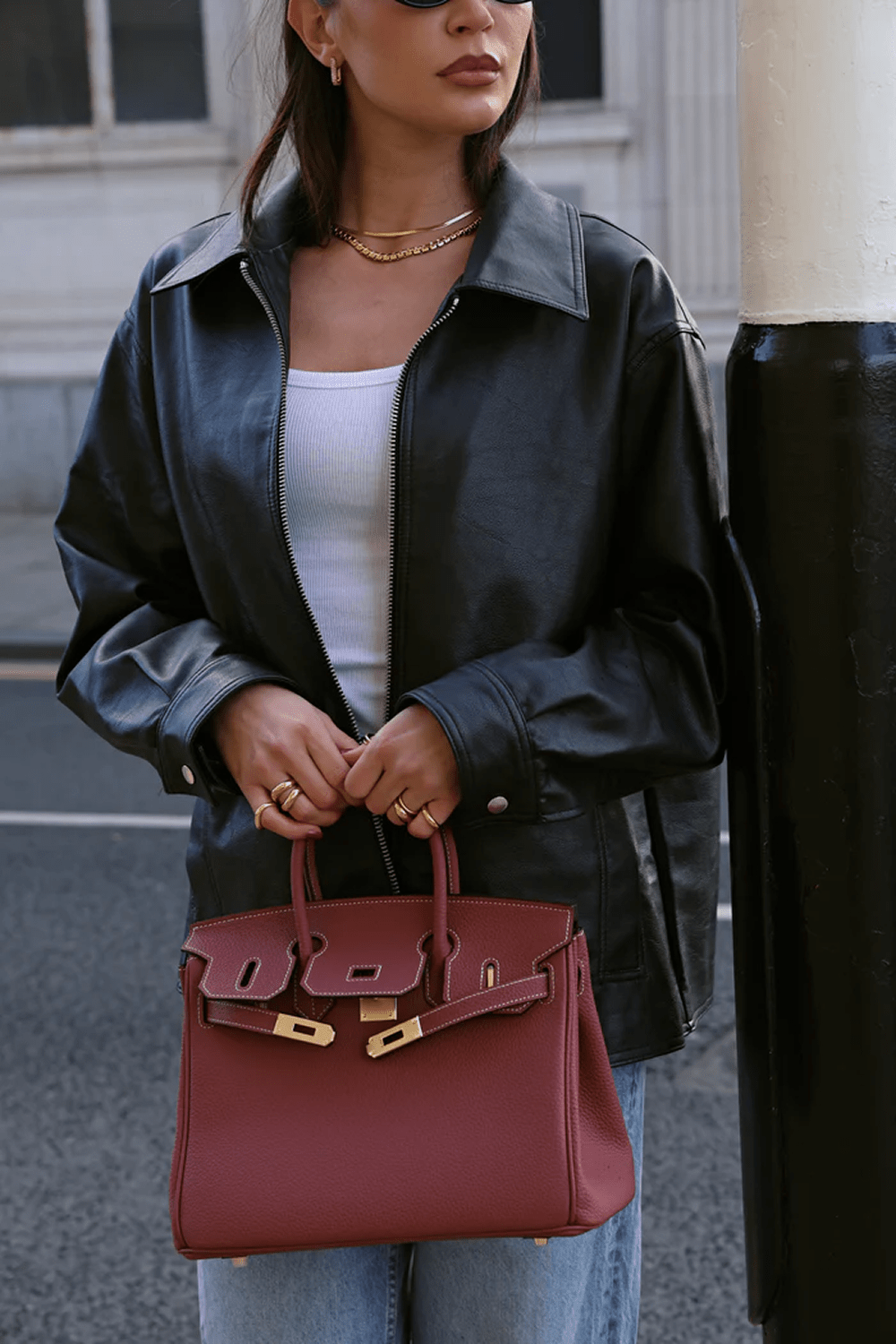 CHELSEA BAG - BURGUNDY - Totes Luxe UK